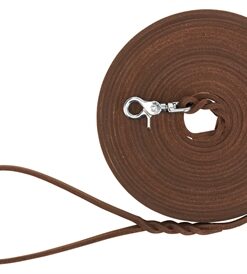 Hondenriem Rustic Sleeplijn Vetleer Donkerbruin 10 Mtrx0,8 Cm