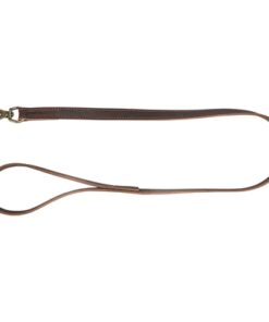 Hondenriem Rustic Vetleer Donkerbruin 100X2,5 Cm
