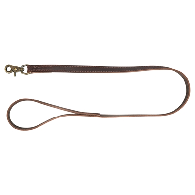 Hondenriem Rustic Vetleer Donkerbruin 100X2,5 Cm