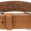 Halsband Hond Rustic Vetleer Heartbeat Bruin 38-47X4 Cm