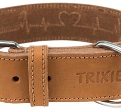 Halsband Hond Rustic Vetleer Heartbeat Bruin 38-47X4 Cm