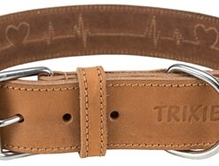 Halsband Hond Rustic Vetleer Heartbeat Bruin 55-65X4 Cm