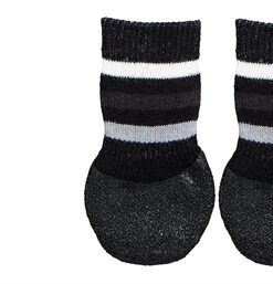 Hondensokken Anti-Slip Met Rubberlaag Rondom Zwart Xl 2 St
