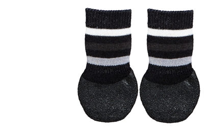 Hondensokken Anti-Slip Met Rubberlaag Rondom Zwart Xl 2 St