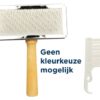 Slickerborstel Houten Greep / Metalen Pinnen Assorti 13X9 Cm 3 St