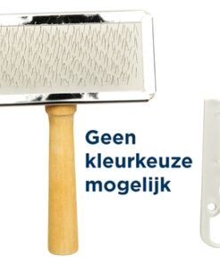 Slickerborstel Houten Greep / Metalen Pinnen Assorti 13X9 Cm 3 St