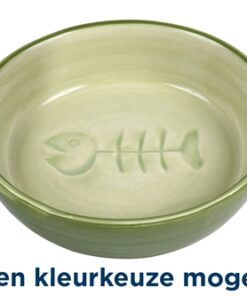 Voerbak / Waterbak Visgraat Keramiek Assorti 13 Cm 200 Ml 4 St