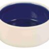 Voerbak Keramiek Crème / Blauw 12X12 Cm 350 Ml 4 St