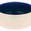 Voerbak Keramiek Crème / Blauw 22X22 Cm 2,3 Ltr