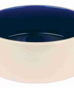 Voerbak Keramiek Crème / Blauw 22X22 Cm 2,3 Ltr