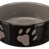 Voerbak Pootmotief Keramiek Bruin / Taupe 16X16 Cm 800 Ml 4 St