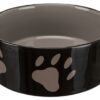 Voerbak Pootmotief Keramiek Bruin / Taupe 20X20 Cm 1,4 Ltr