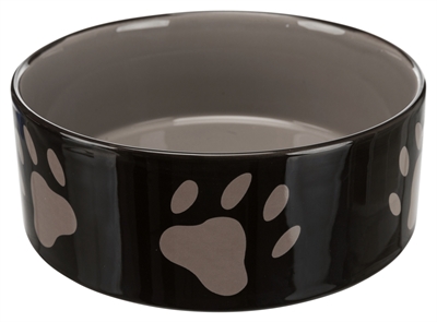 Voerbak Pootmotief Keramiek Bruin / Taupe 20X20 Cm 1,4 Ltr