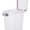 Voerton Luchtdicht Afsluitbaar Kunststof Transparant Wit / Wit 15 Ltr 22X34X41,5 Cm