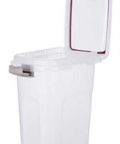 Voerton Luchtdicht Afsluitbaar Kunststof Transparant Wit / Wit 15 Ltr 22X34X41,5 Cm