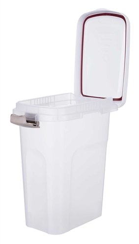 Voerton Luchtdicht Afsluitbaar Kunststof Transparant Wit / Wit 15 Ltr 22X34X41,5 Cm