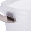 Voerton Luchtdicht Afsluitbaar Kunststof Transparant Wit / Wit 25 Ltr 23X39X51 Cm
