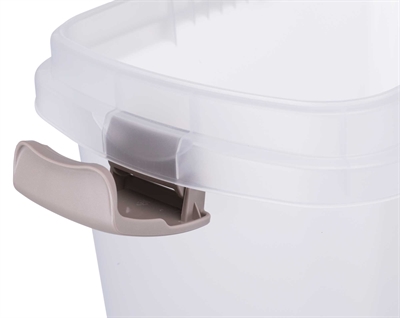 Voerton Luchtdicht Afsluitbaar Kunststof Transparant Wit / Wit 25 Ltr 23X39X51 Cm