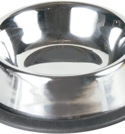 Voerbak / Waterbak Rvs / Rubberring 15 Cm 200 Ml 4 St