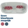 Voerbak Station Kunststof Grijs /  Assorti 46X30X11 Cm 250 Ml/300 Ml 2 St