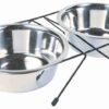 Voer / Waterbak-Set Rvs / Metaal 2X1,8 Ltr 4 St