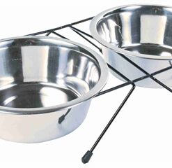Voer / Waterbak-Set Rvs / Metaal 2X1,8 Ltr 4 St