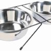 Voer / Waterbak-Set Rvs / Metaal 2X2,8 Ltr 4 St