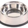 Voerbak Rvs / Rubberring 19X19 Cm 450 Ml 4 St