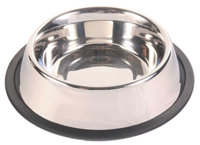 Voerbak Rvs / Rubberring 19X19 Cm 450 Ml 4 St