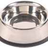 Voerbak Rvs / Rubberring 23X23 Cm 900 Ml 4 St