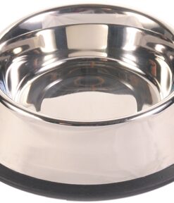 Voerbak Rvs / Rubberring 23X23 Cm 900 Ml 4 St