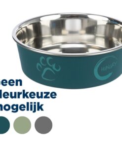 Voerbak Rvs / Kunststof-Ommanteling Assorti 23X23 Cm 2,2 Ltr 4 St