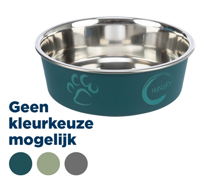 Voerbak Rvs / Kunststof-Ommanteling Assorti 23X23 Cm 2,2 Ltr 4 St