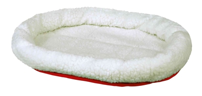 Mand Rond Wolwit / Rood 47X38X6 Cm