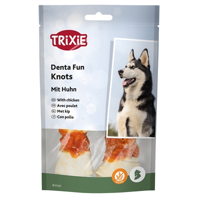 Denta Fun Knotted Chicken Chewing Bones 70 Gr 11 Cm