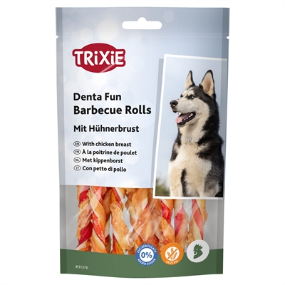 Denta Fun Barbecue Chicken Chewing Rolls 6X80 Gr 12 Cm