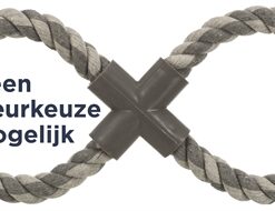 Dubbel-Trekspeeltje 8 Vormig Flostouw  Assorti 35 Cm 3 St