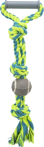 Flostouw Met Handvat En Hondvriendelijke Tennisbal Blauw/Groen 50X6X6 Cm 3 St