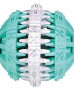 Denta Fun Natuurrubber Bal Met Muntsmaak 7X7X7 Cm 3 St