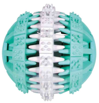 Denta Fun Natuurrubber Bal Met Muntsmaak 7X7X7 Cm 3 St