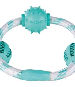 Denta Fun Koordring Met Natuurrubber Ballen Met Muntsmaak 20X20X20Cm 3 St