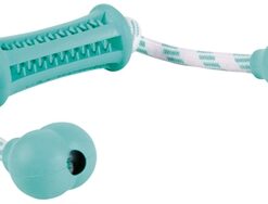 Denta Fun Natuurrubber Stick Met Muntsmaak Aan Koord 37X9 Cm 3 St