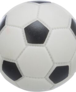 Voetbal Vinyl Zwart / Grijs 6X6X6 Cm 4 St