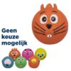 Latex Face Bal Met Geluid Assorti 6X6X6 Cm 12 St