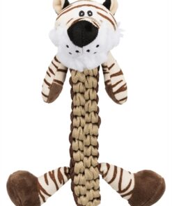 Pluche / Polyester Tijger Met Gevlochten Lijf En Geluid 32 Cm 2 St
