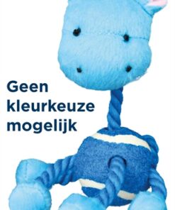 Pluche Dier Met Touw En Tennisbal Assorti 16 Cm 3 St