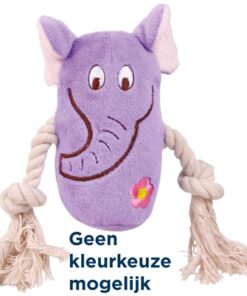 Pluche Dier Met Touw Assorti 13 Cm 3 St