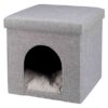 Poef Kattenmand Relax-Iglo Alois Grijs 40X40X38 Cm