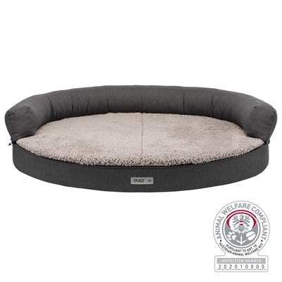 Vital Sofa Bendson Orthopedisch Ovaal Donkergrijs / Lichtgrijs 100X80X25 Cm