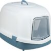 Kattenbak Primo Xxl Top Met Kap Blauw / Wit 71X56X47 Cm